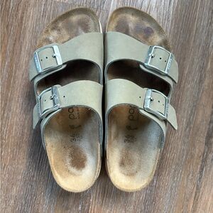 Birkenstock papillio platform sandals.
